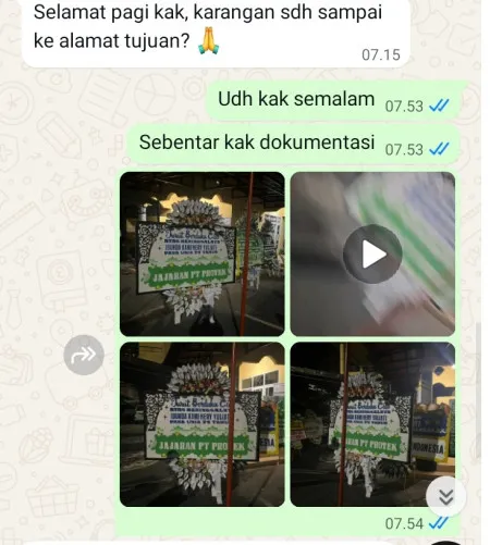 Pengiriman Papan Bunga Selamat Kuwu Kradenan