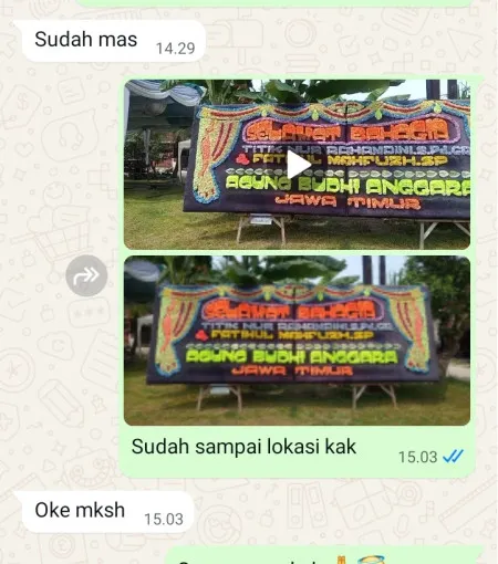 Pengiriman Papan Bunga Kuwu Kradenan